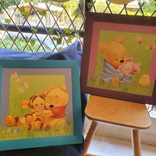 Disney wooden frames 40x40 cm like new, set of 2 from Holland
