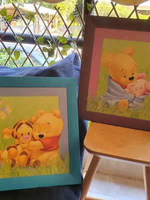Disney wooden frames 40x40 cm like new, set of 2 from Holland