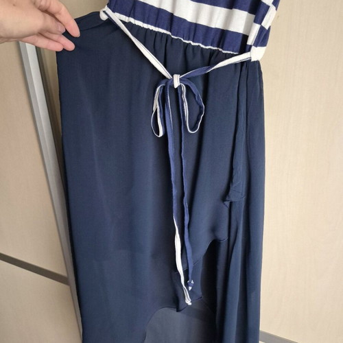 Paranoia maxi dress used navy striped size S