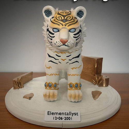 Elementallyst Tiger figure 30 cm new, 3D printed with durable PLA+