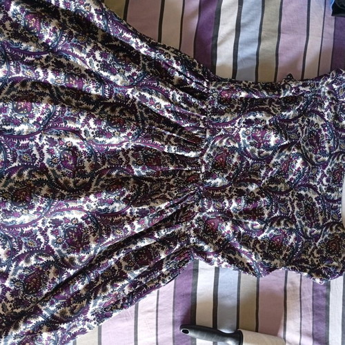 Dress medium size used, colorful purple, zipper side