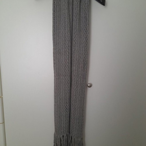 Twinset cardigan long knitted grey like new with matching scarf