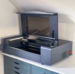 XTOOL P2S 55W CO2 επιτραπέζιος λέιζερ κόφτης μεταχειρισμένος με σετ πυρασφάλειας και Honeycomb Panel