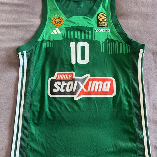 Kostas Sloukas collectible jersey like new with EuroLeague gold patch