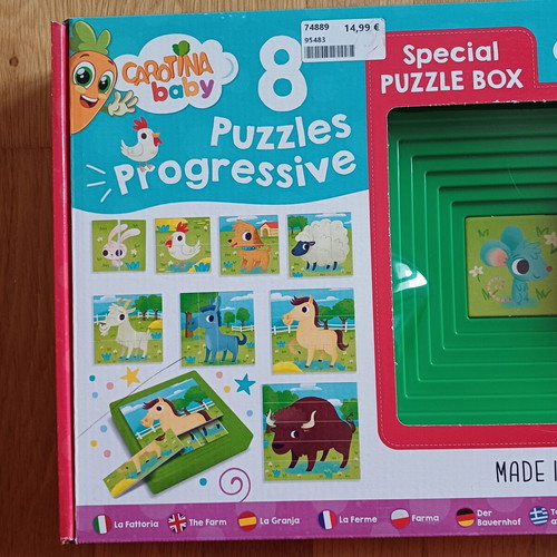 Puzzle pyramid new with farm theme, 9 pieces Carotina