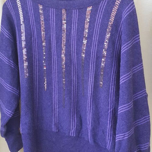 Purple thin pullover used, size M/L