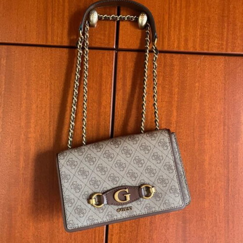 Guess shoulder bag, beige and brown