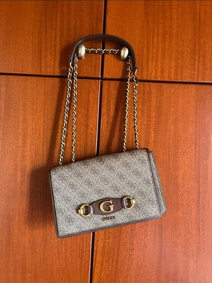 Guess shoulder bag, beige and brown