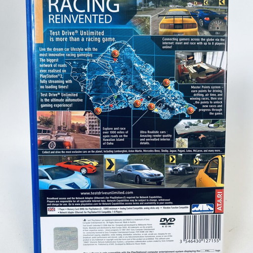 Test Drive Unlimited PlayStation 2 game used, English