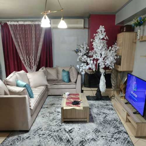 Sofas new, set of one three-seater and one two-seater with cushions