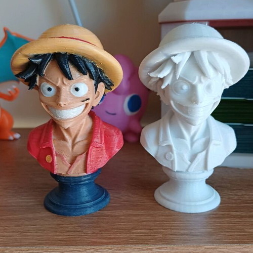 Luffy 3D printed figure like new, hand-painted PLA