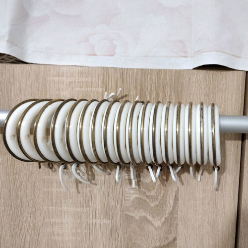 Curtain rings used, vintage, pack of 17