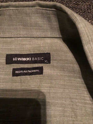 Short sleeve shirt like new, olive green, size XL
