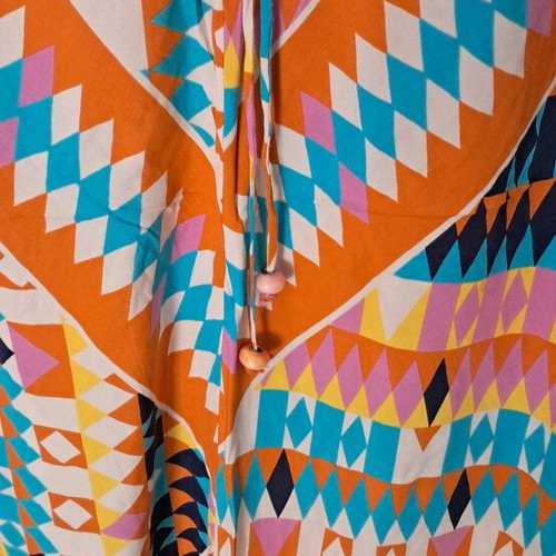 Zara maxi dress with geometric print like new, multicolor