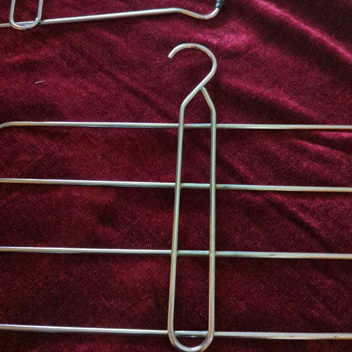 Metal wardrobe hangers used, set of 2, heavy-duty