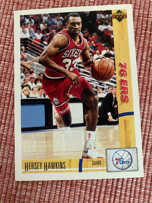 Κάρτα μπάσκετ 1991-92 Upper Deck Hersey Hawkins 76ers σε άριστη κατάσταση