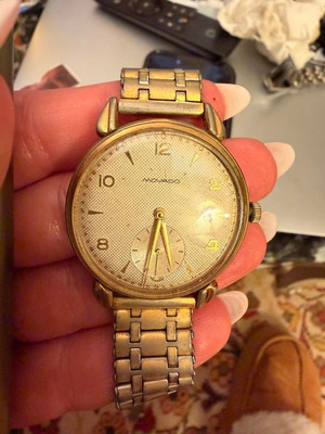 Movado vintage χειροκίνητο ρολόι μεταχειρισμένο, textured καντράν, sub-seconds