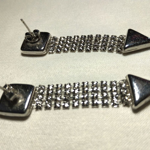Vintage Silver Earrings used with modern retro style