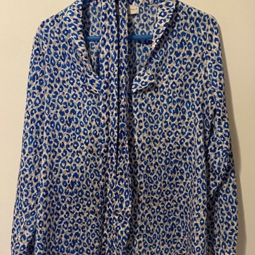 Never Fully Dressed blue leopard print blouse