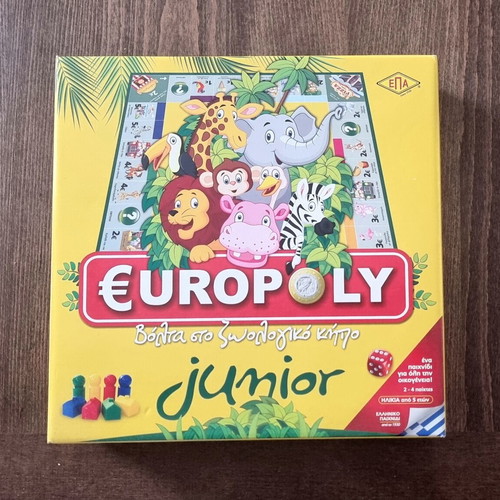 Junior Europoly board game new, zoo walk edition