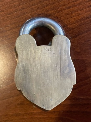 Timex brass padlock with key new