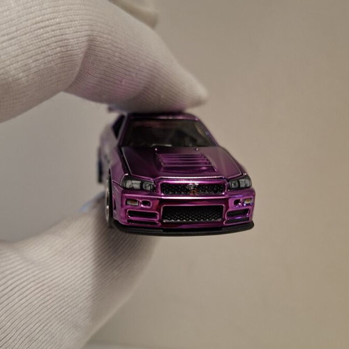 Alloy Car Model Nissan Skyline GT-R R34 Purple like new