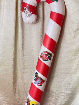 Christmas large inflatable candy cane vintage 1970, height 1.20 meters