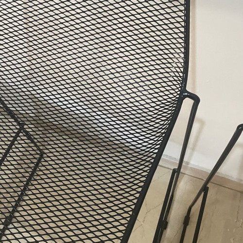 Metal bar stools used, set of 2, black