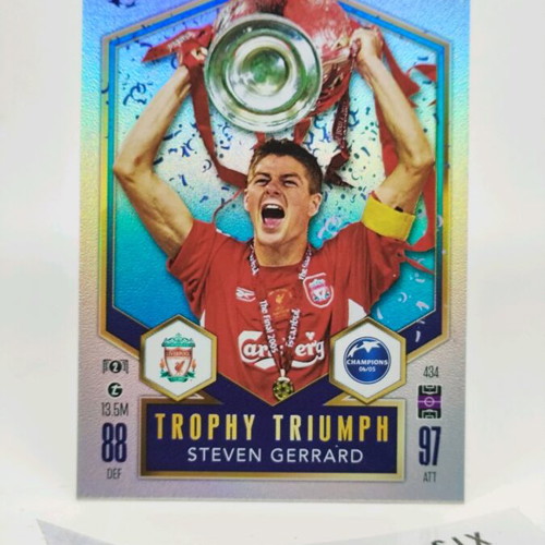 Steven Gerrard Trophy Triumph collectible card like new