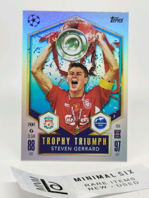 Steven Gerrard Trophy Triumph collectible card like new