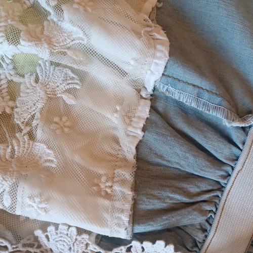 The Kids Show denim vest for girls with lace, like new, sizes 100-140 cm
