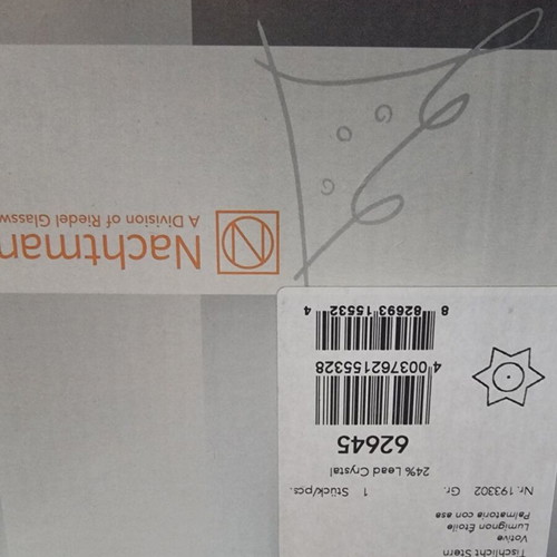 Nachtmann Crystal star-shaped tealight candle holder new with box