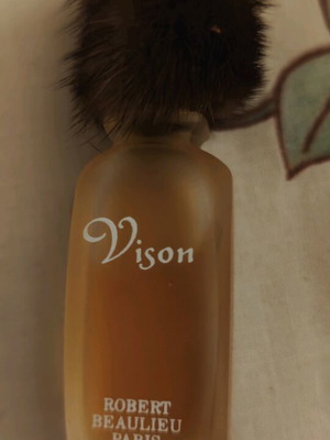 Vintage perfume 7.5 ml with mink fur cap, new