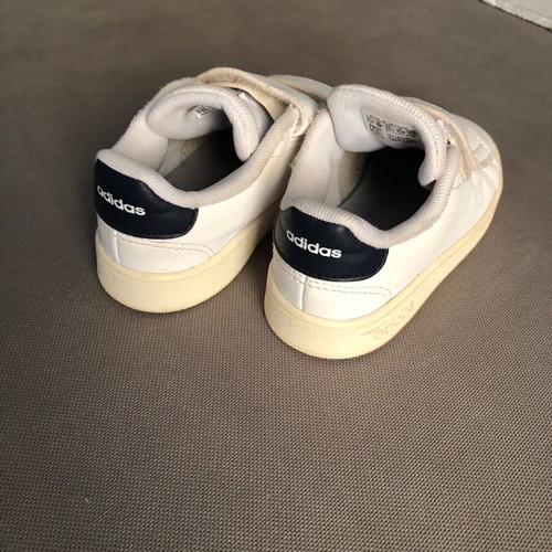 Adidas sports shoes used, size 25, black and white