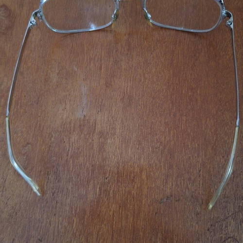 Metal Italian eyeglasses frame with +2 presbyopia lenses