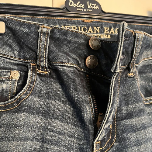 Τζιν American Eagle μεταχειρισμένο, καμπάνα, μέγεθος small, μπλε