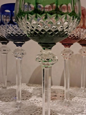 Crystal wine glasses used
