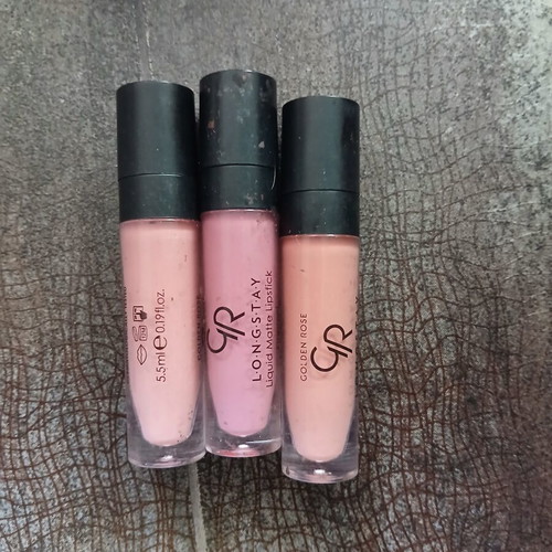 Golden Rose long lasting lipsticks pack of 3 used