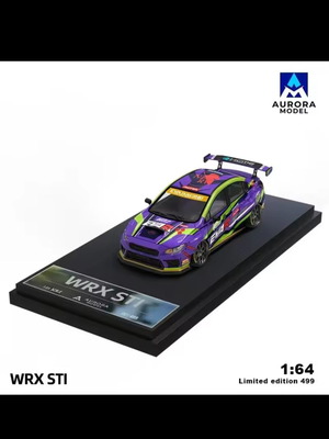 Aurora Model Subaru Impreza WRX STI 1:64 αυτοκινητάκι σε άσπρο ή μώβ χρώμα καινούργιο