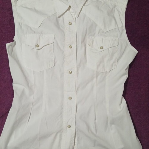 Replay women's shirt cotton like new, white, size S