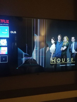 LG 43" Smart TV 4K webOS used with panel damage