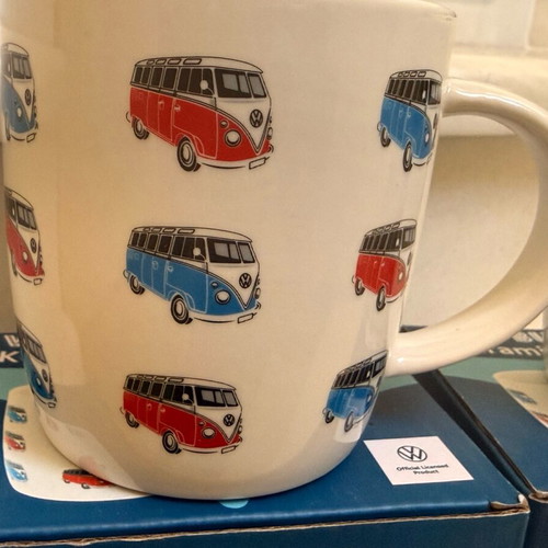 VW Bulli mugs new, set of 2 white