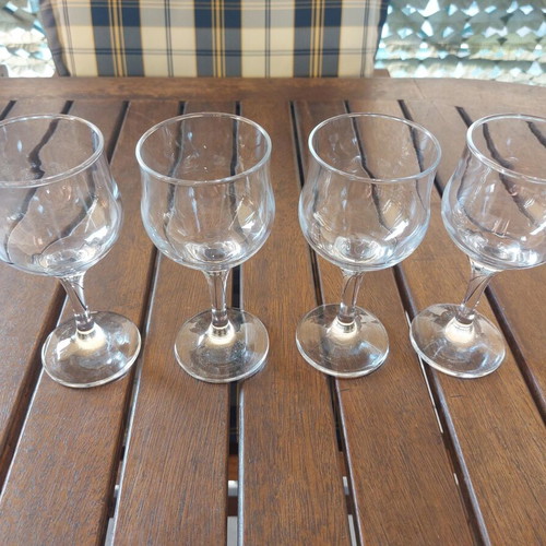 Stemmed glasses used, set of 7
