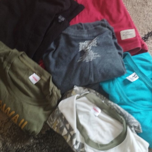 Set of 6 men's cotton T-shirts size M, multicolor brands