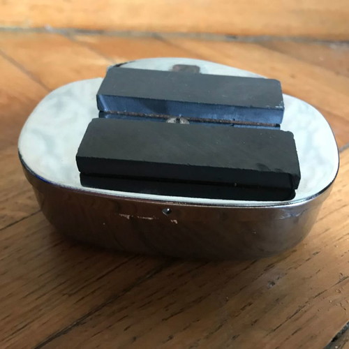 Metal car ashtray used with magnets, retro vintage style