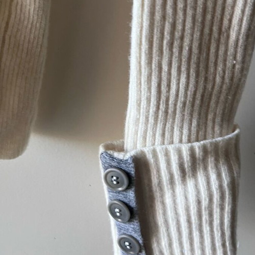 Stefanel wool sweater S/M white-gray like new