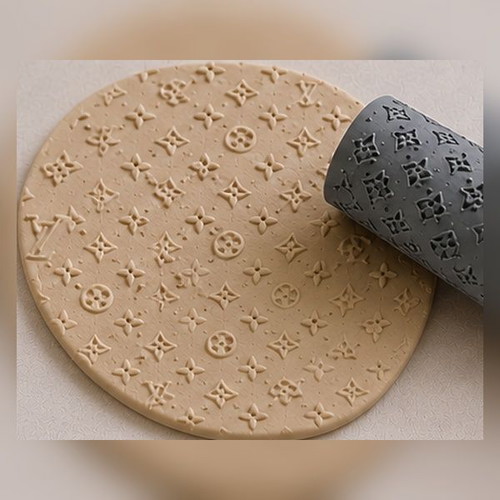 Roller texture for polymer clay LV inspired new