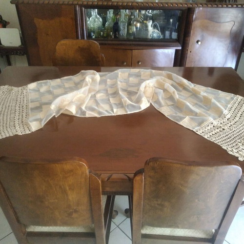 Tzevres handmade lace on beautiful fabric new