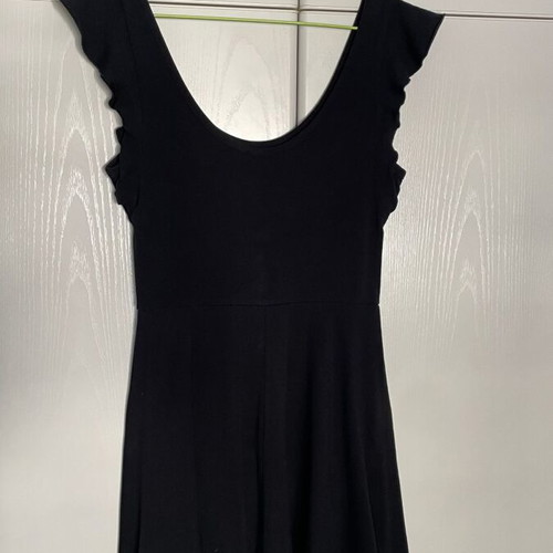 Elastic mini dress black A-line like new
