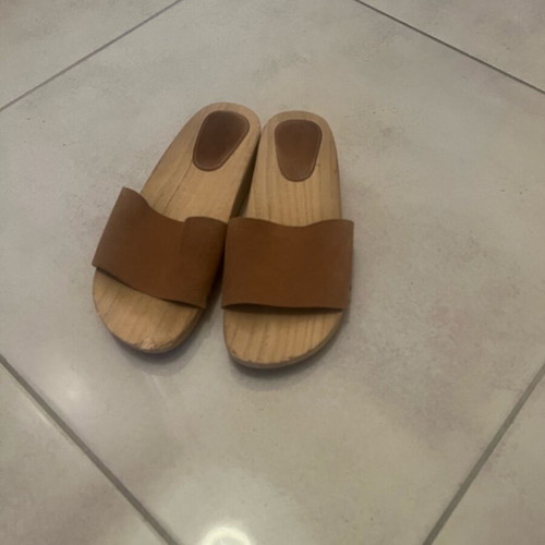 Leather tsokara used, beige, size 38